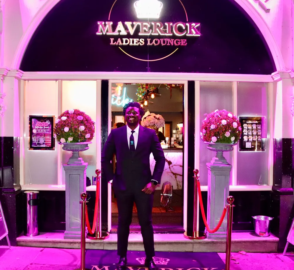 MavCo door supervisor outside a London venue